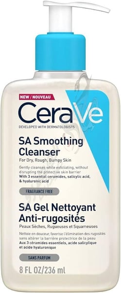 Cerave Sa Smoothing Cleanser For Dry Rough Bumpy Skin 473 Ml