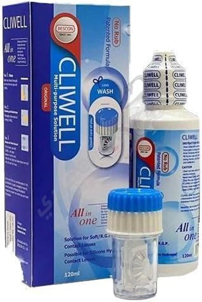 Lens Cleaner Washer Cleaning Lenses Case Tool + Cliwell Lenses Solution