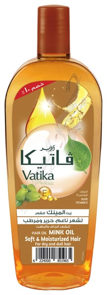 Dabur Vatika Hair Oil Mink Oil Soft And Moisturized Hair 180 Ml