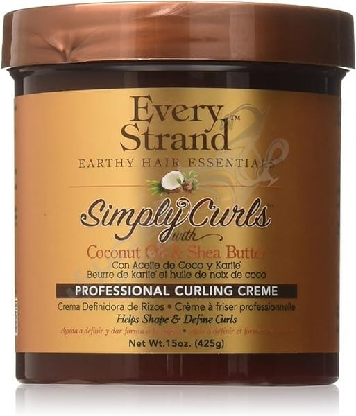 Every Strand Simply Curls Coco Oil/Shea Curl Creme 15 Ounce 425 G