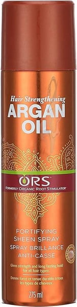 Ors Argan Oil Fortifying & Hair Strengthening Sheen Spray | Gives Strength & Long Lasting Hold | For All Hair Types - 275 Ml