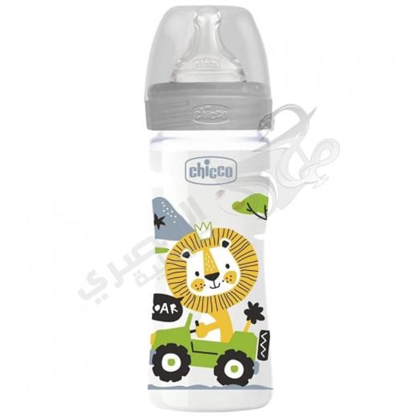 Chicco Well Being Polypropylene Bottle Medium Flow Grey Color 250 Ml