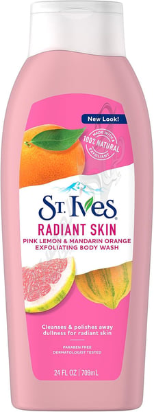 St. Ives Even & Bright Pink Lemon & Mandarin Orange Body Wash For Unisex 24 Oz 709 Ml