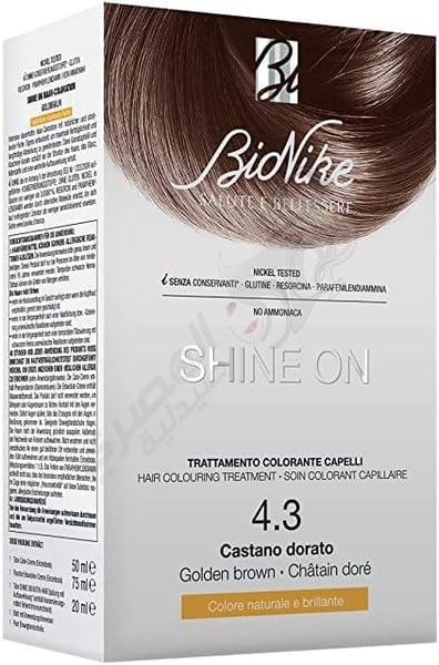 Bionike Shine On Hair Dye - Golden Brown 4.3 75 Ml