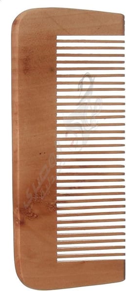Sonata Wooden Hair Comb - Light Brown Item No : 89305