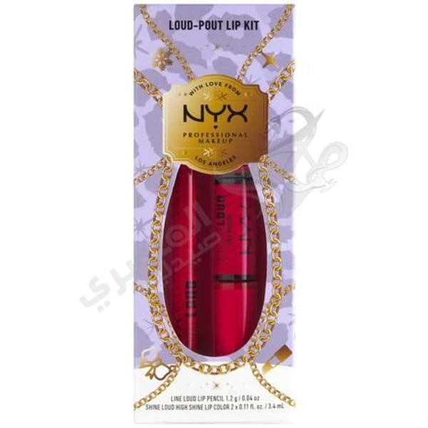 Nyx Loud Pout Lip Kit Line Loud Longwear Lip Pencil And Shine Loud High Shine Lip Color Duo