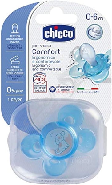 Soother Ph.Comfort Blue Sil 0-6M 1Pc C