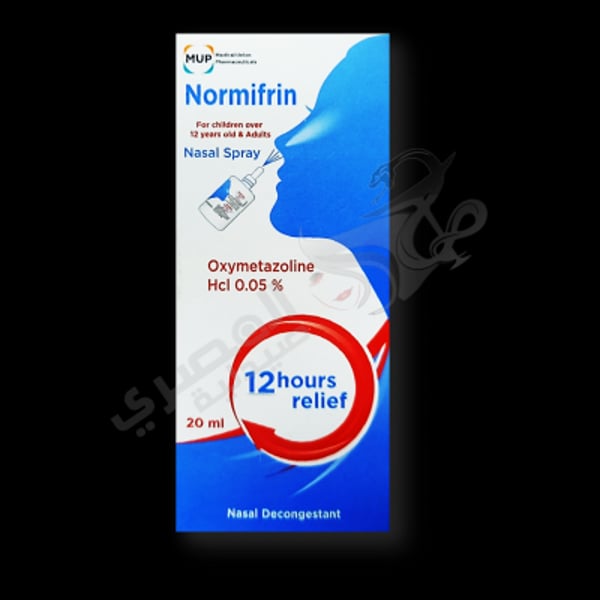 NORMIFRIN 0.05% 12 HOURS RELIEF ( OXYMETAZOLINE HCL ) NASAL SPRAY 20 ML