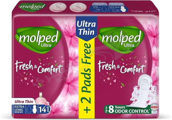 Molped Ultra Fresh & Comfort Pads - Extra Long - 14 Pads