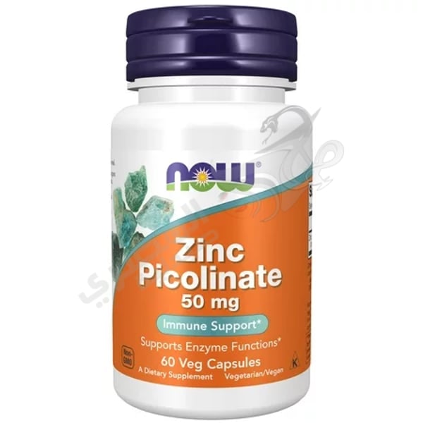 NOW Supplements Zinc Picolinate 50 mg 60 Cap Supports Enzyme Functions* Immune Suppo