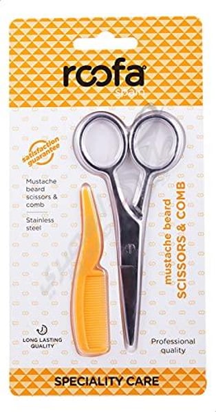 Roofa Spain Beard Scissors + Comb -003SC