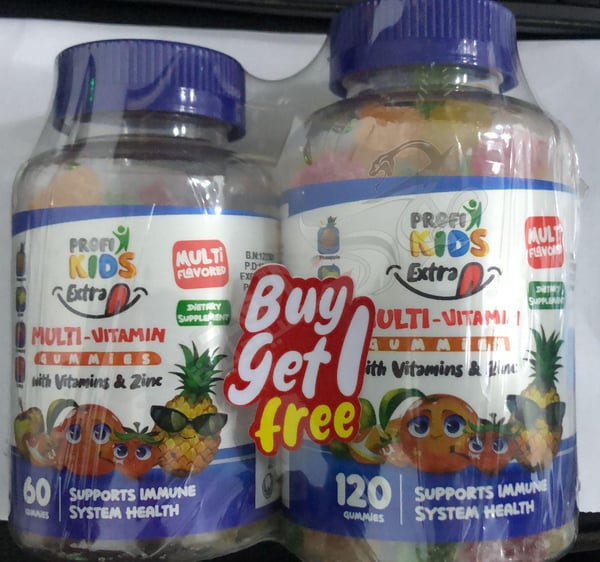 Profi Kids Multi Vitamin 120 Gammies + Multi Vitamin 60 Gammies For Free
