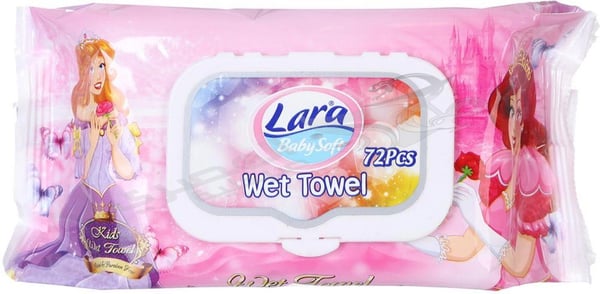 Lara Baby Soft Wet Towel Wipes 72 Pieces