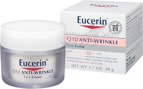 Eucerin Q10 Anti-Wrinkle Sensitive Skin Unscented Face Cream 48g