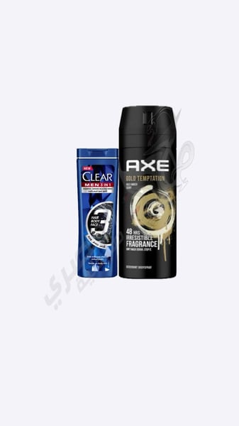 Axe Dark Tempatation 150 Ml Spray + Clear Shampoo 90 ml 6221155204684