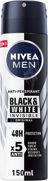 Nivea Black & White Deodorant Spray for Men 150ml 6223005991409