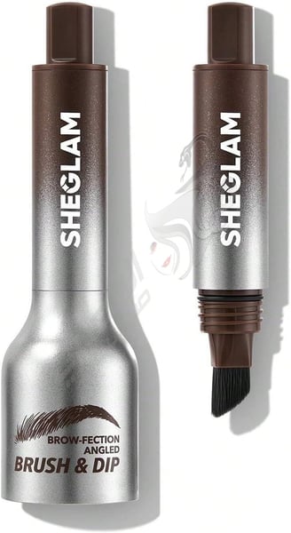 SHEGLAM Brow-Fection Angled Brush & Dip- CHOCOLATE Hair-Like Strokes Liquid Eyebrow Gel Pen Easy 1.2 ml 