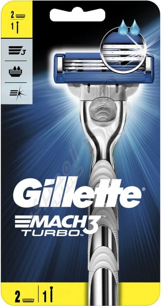 Gillette Mach3 Turbo Machen Shave 2 Blades