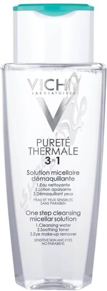 Vichy Micellar Solution Purete Thermale 3 In 1 One Step Cleansing 200 Ml