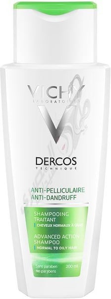 Vichy Shampo Dercos Anti Dandruff Normal To Oily Hair - 200 Ml