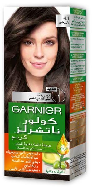 Garnier Hair Pigment Color Naturals Creme Dye 4.1 Brown Grey 100 Gm