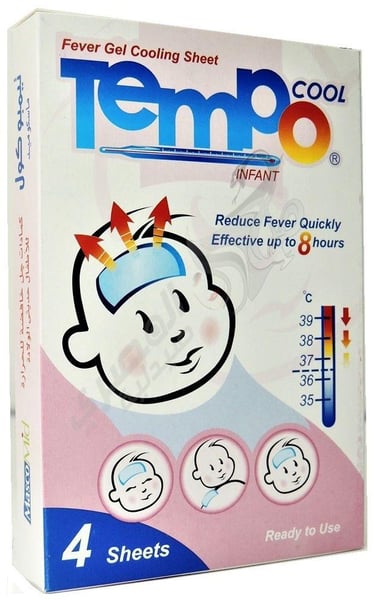 Tempo Cool Fever Gel Compresses For Children 4 Sheets