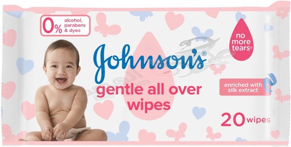 Johnson'S Gentle All Over Baby By Jonhson & Jonhson 20 Wipes