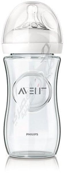 Avent Philips Natural 2.0 Baby Bottle Glass X1 126 Scf05317 By Philips 240 Ml