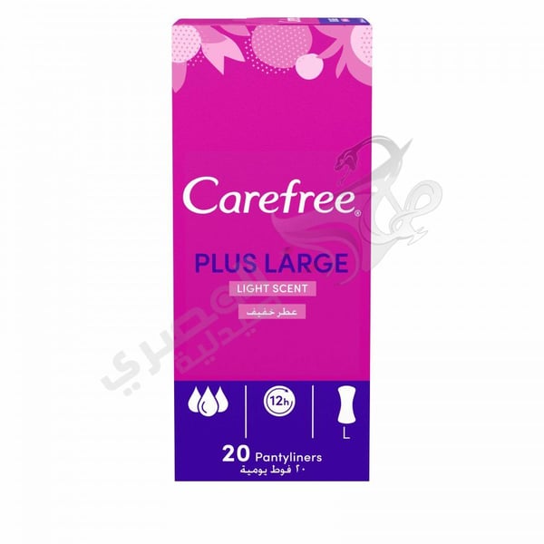 Carefree Plus Large Light Scent Large Pcs 20 Pads Size Large