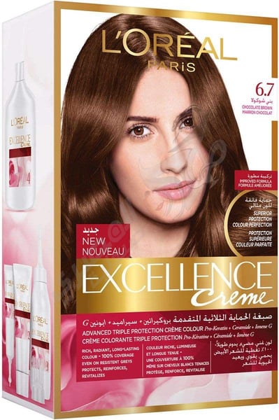 L'Oreal Excellence Creme 6.7 Chocolate Brown 100 Gm