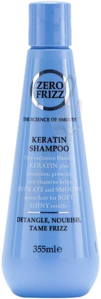 Zero Frizz Shampo Keratin For Frizzy Hair 355 Ml
