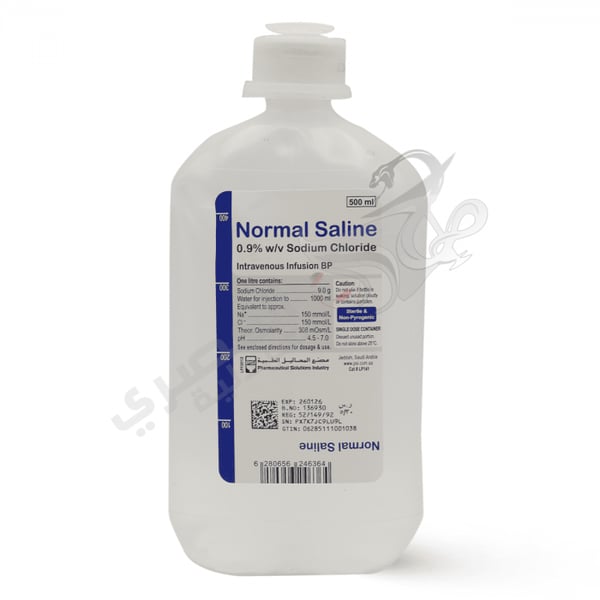 Normal Saline 0.9% 500ml – Gypco Sterile Solution