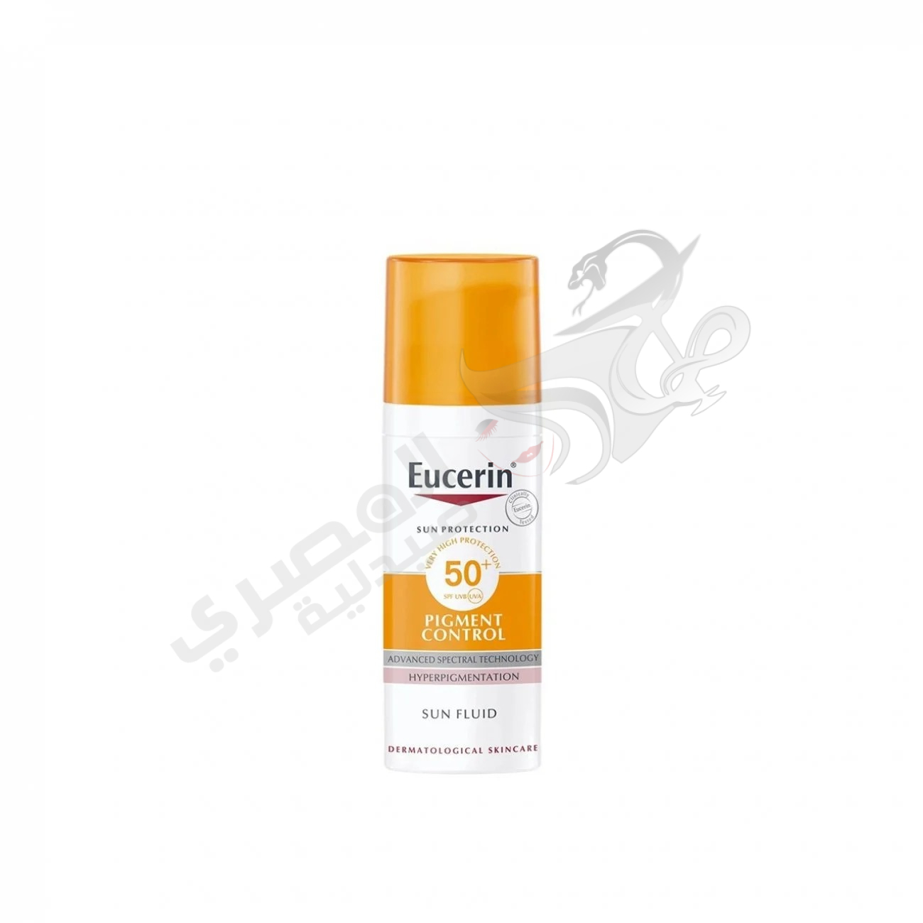 يوسرين واقي شمس وسيروم مضاد للتصبغات والبقع الداكنة . EUCERIN SUN FLUID PIGMENT CONTROL SPF 50+ 50 ML